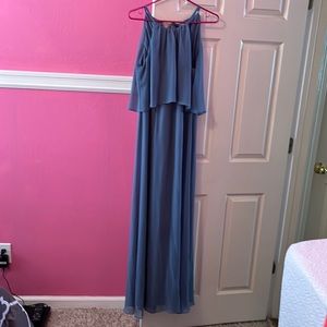 David’s bridal bridesmaid dress size 8. Steel blue
